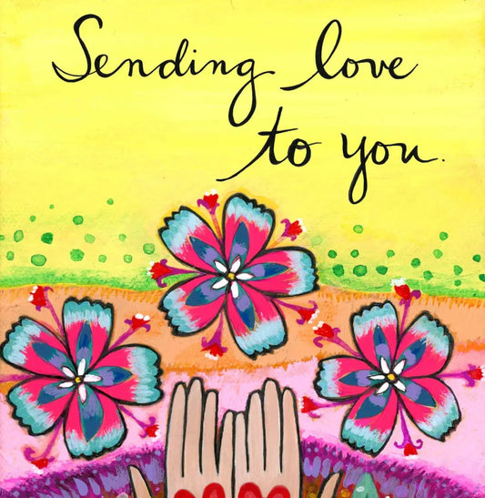 Gift Cards Sending Love To You Greeting Card Lori Portka - Happiness Through Art 7 Sisters Gifts & Wellness