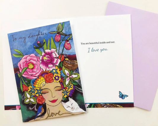 Gift Cards To My Daughter Greeting Card Lori Portka - Happiness Through Art 7 Sisters Gifts & Wellness