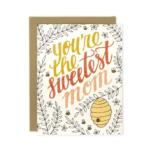 Paper products Sweetest Mom Mother's Day Card Wit & Whistle 7 Sisters Gifts & Wellness