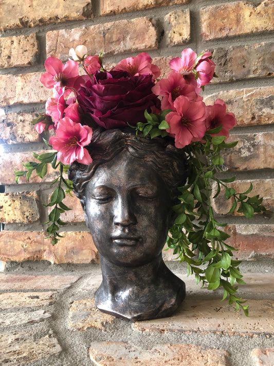Pots & Planters Statue Head Planter -Burnished Bronze 7 Sisters Gifts & Wellness 7 Sisters Gifts & Wellness