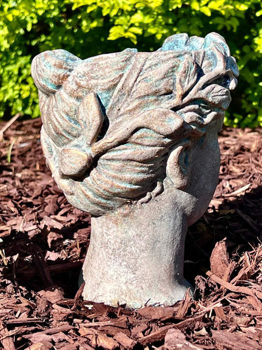 Pots & Planters Statue Head Planter -Patina Gold 7 Sisters Gifts & Wellness 7 Sisters Gifts & Wellness