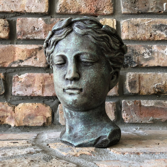 Pots & Planters Statue Head Planter -Stone Patina 7 Sisters Gifts & Wellness 7 Sisters Gifts & Wellness