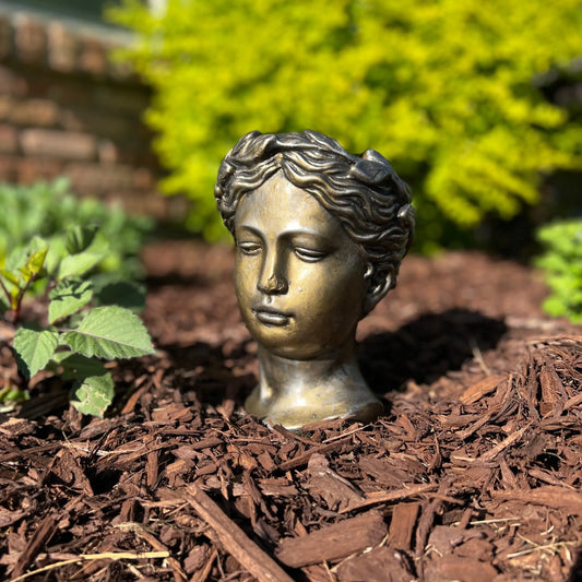 Pots & Planters Statue Head Planter -Tarnished Gold 7 Sisters Gifts & Wellness 7 Sisters Gifts & Wellness