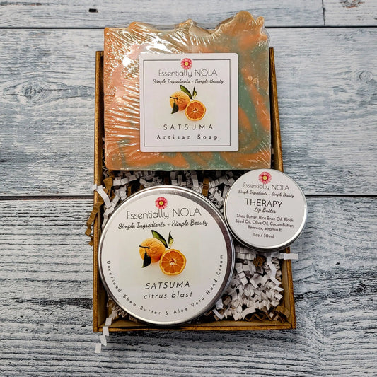  Soap & Shea Gift Set - Satsuma - Citrus Blast Essentially NOLA 7 Sisters Gifts & Wellness