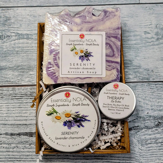  Soap & Shea Gift Set - Serenity - Lavender Chamomile Essentially NOLA 7 Sisters Gifts & Wellness